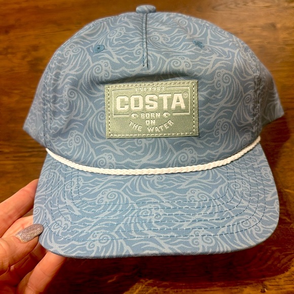 Costa Light Blue Wave Design Hat - Picture 1 of 4